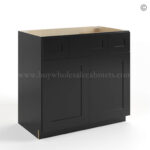 Black Shaker Vanity Combo Cabinet