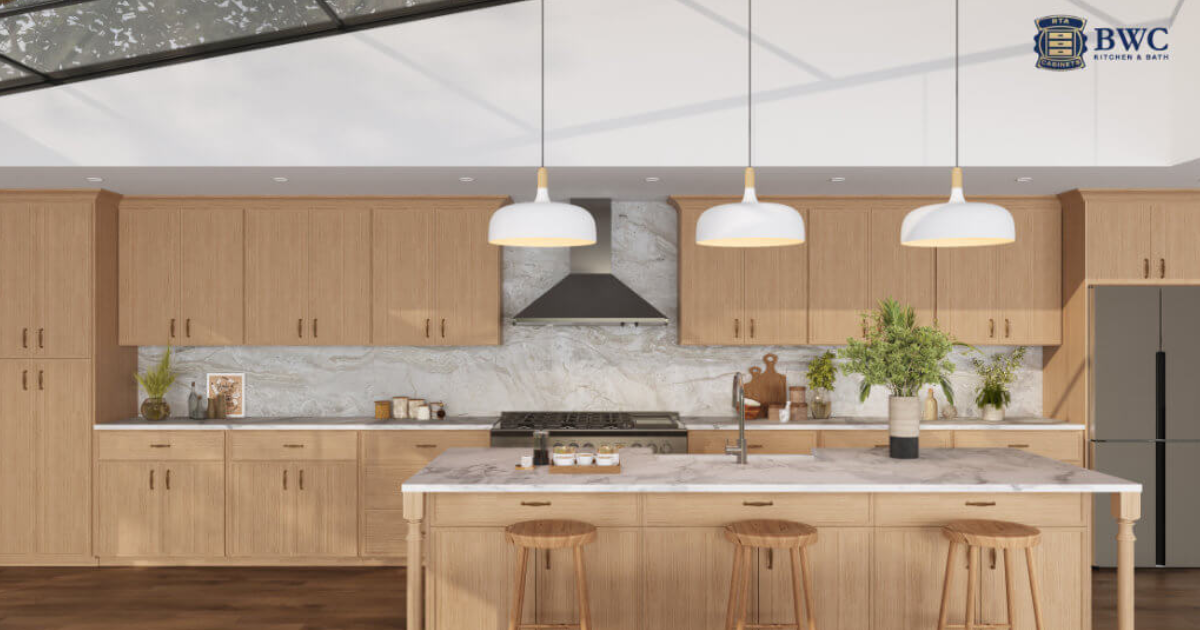 how to make oak kitchen cabinets look modern​