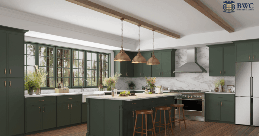 what wall color goes with sage green cabinets